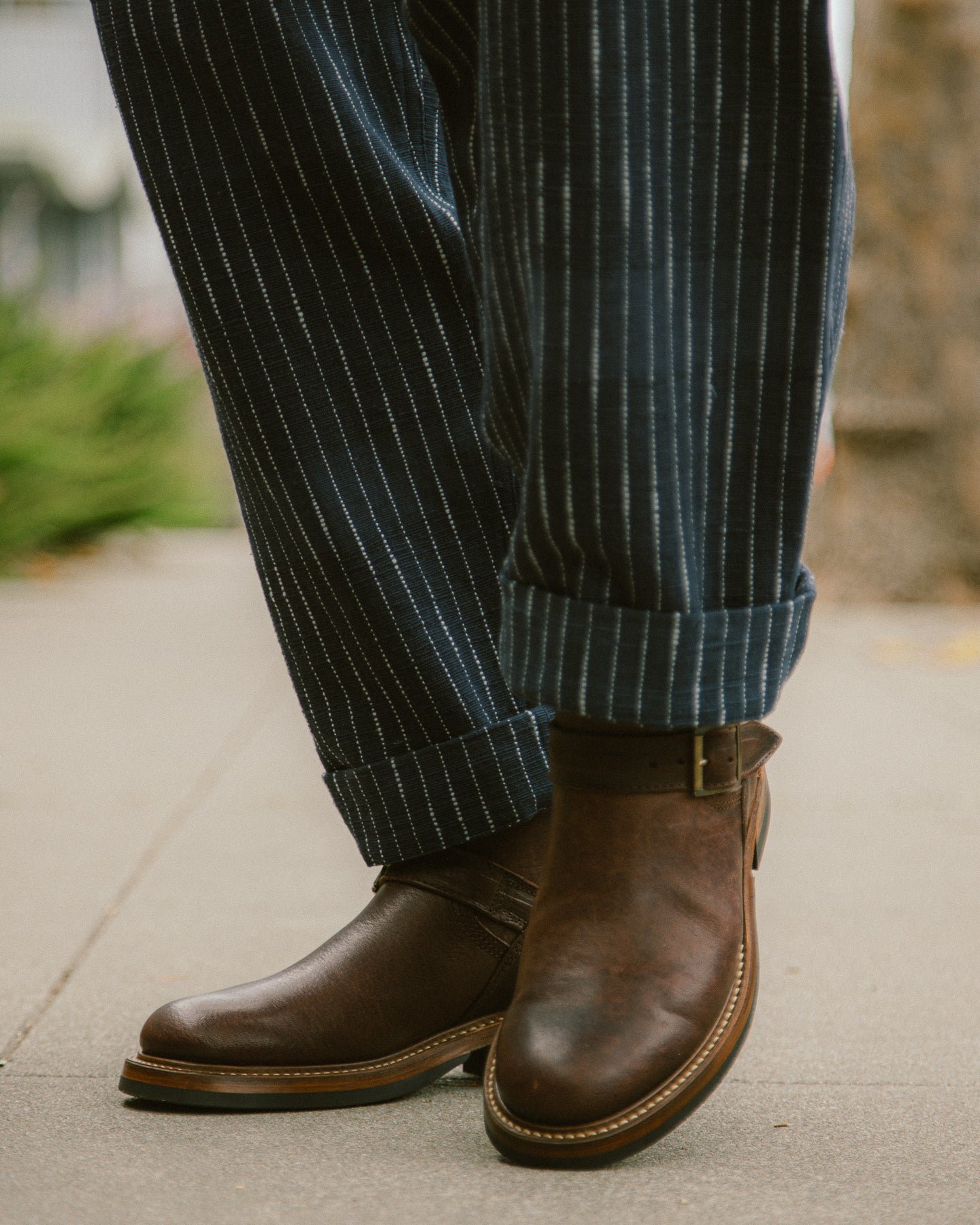 Wabash Engineer Boots - Burnt Burgundy Ezo Deerskin