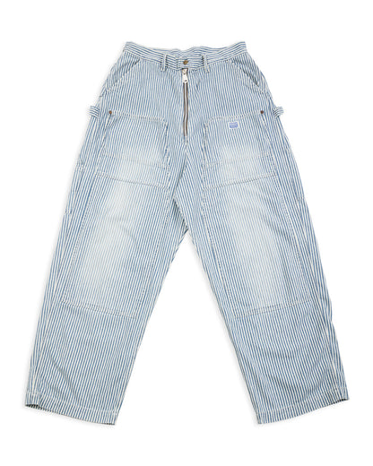 Kapital 10oz HICKOREE Stripe ZIPPER Wide LUMBER Pants - Hickoree - Standard & Strange