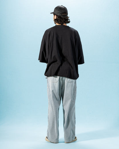 Kapital 10oz HICKOREE Stripe ZIPPER Wide LUMBER Pants - Hickoree - Standard & Strange