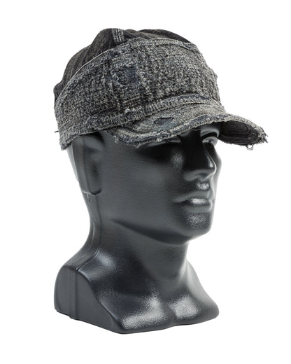 Kapital 11.5ozBLKxBLK Denim The Old Man And The Sea Cap(Crash Remake) - Black x Black - Standard & Strange