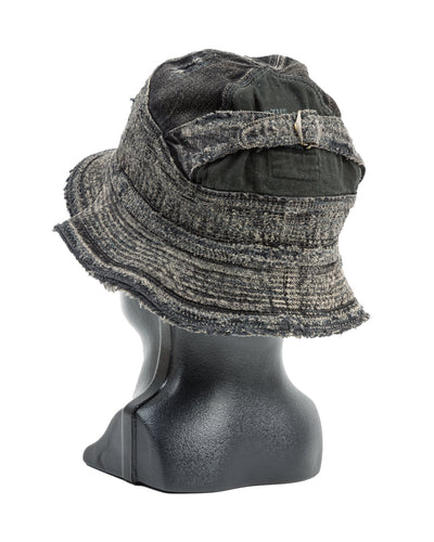 Kapital 11.5ozBLKxBLK Denim The Old Man And The Sea Hat(Crash Remake) - Black x Black - Standard & Strange