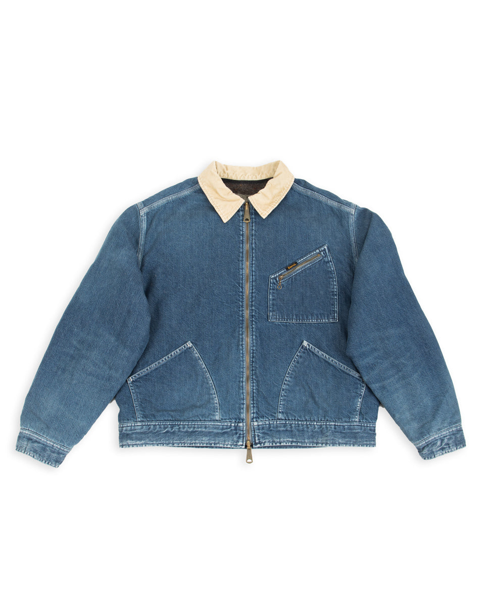 11.5oz Denim BONE Lining Reversible ZIP-UP Work JKT - PRO