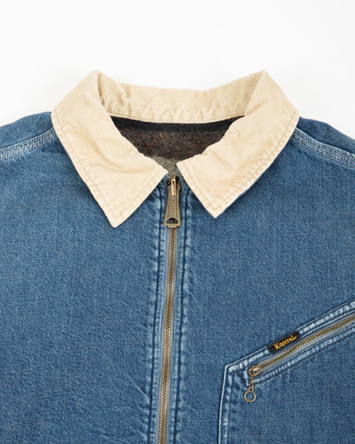 11.5oz Denim BONE Lining Reversible ZIP-UP Work JKT - PRO