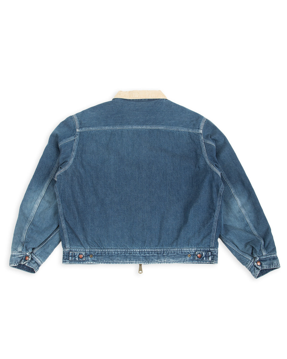 11.5oz Denim BONE Lining Reversible ZIP-UP Work JKT - PRO