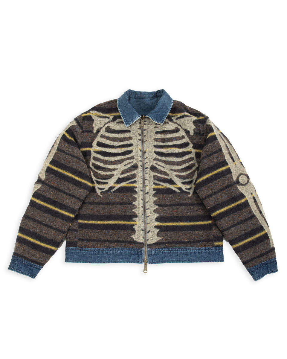 11.5oz Denim BONE Lining Reversible ZIP-UP Work JKT - PRO