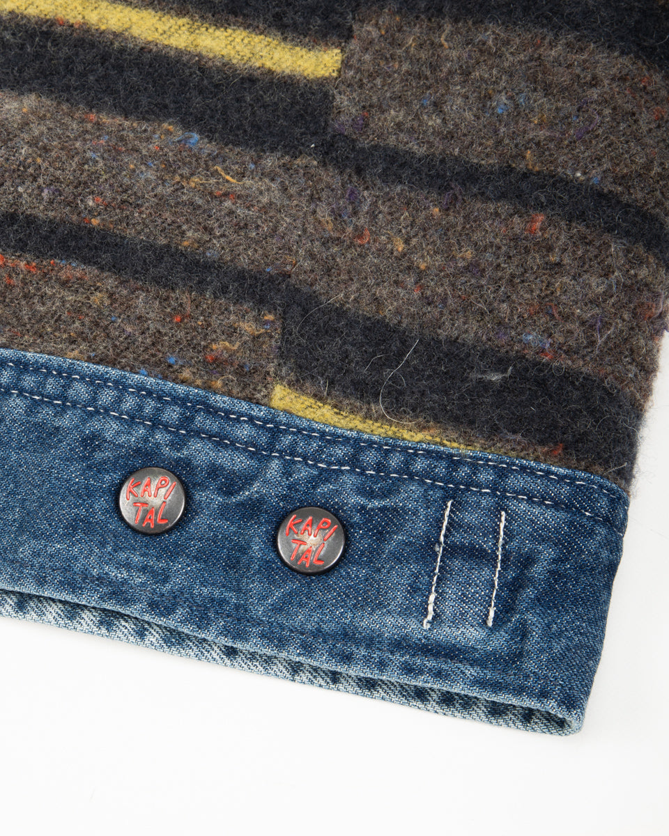 11.5oz Denim BONE Lining Reversible ZIP-UP Work JKT - PRO