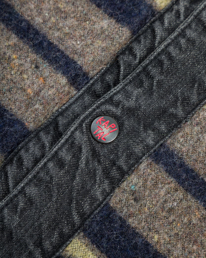 Kapital 11.5 oz Denim RAINBOWY Lining Railroad JKT - Black/Ecru - Standard & Strange