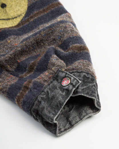 Kapital 11.5 oz Denim RAINBOWY Lining Railroad JKT - Black/Ecru - Standard & Strange