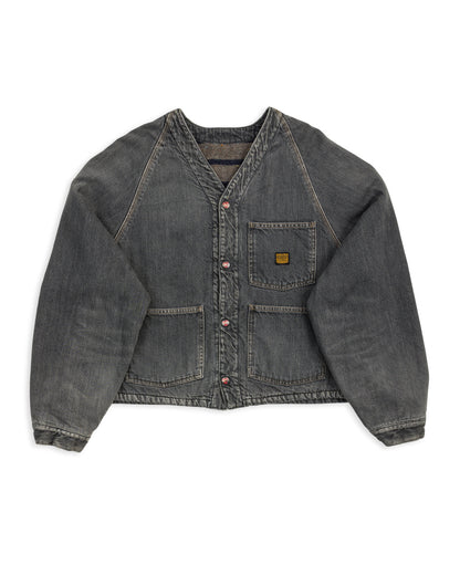 Kapital 11.5 oz Denim RAINBOWY Lining Railroad JKT - Black/Ecru - Standard & Strange