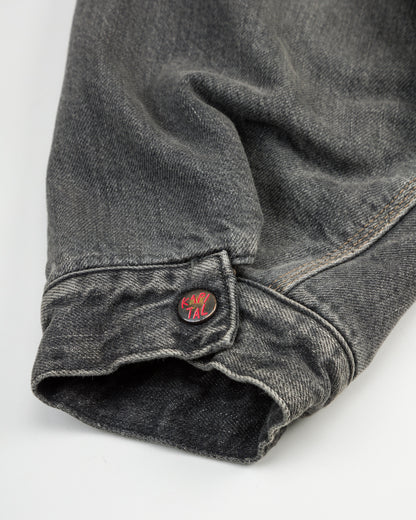 Kapital 11.5 oz Denim RAINBOWY Lining Railroad JKT - Black/Ecru - Standard & Strange