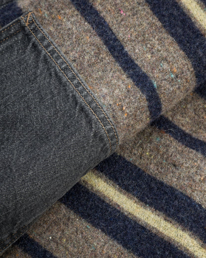 Kapital 11.5 oz Denim RAINBOWY Lining Railroad JKT - Black/Ecru - Standard & Strange