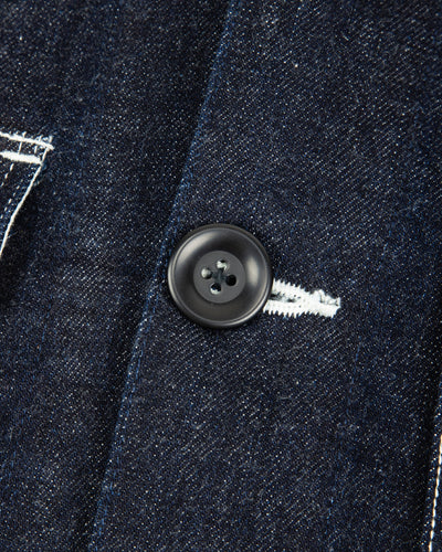 12oz Denim Large Pointed Collar BELL Coverall - IDG