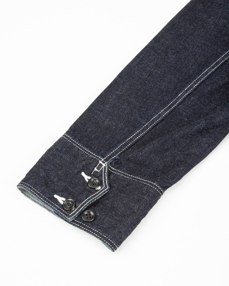 12oz Denim Large Pointed Collar BELL Coverall - IDG