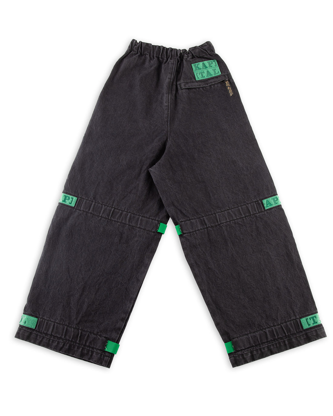 Kapital 14oz BLKxBLK Denim NOUVELLE Shuttle Pants - Green - Standard & Strange