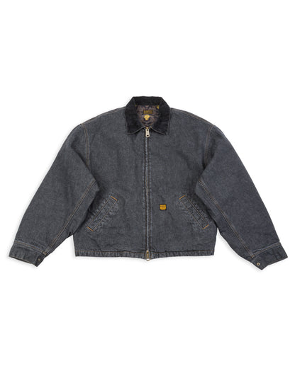 Kapital 14oz BLKxECR Denim T-Back Drizzler JKT - Black x Ecru - Standard & Strange