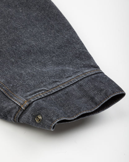 Kapital 14oz BLKxECR Denim T-Back Drizzler JKT - Black x Ecru - Standard & Strange