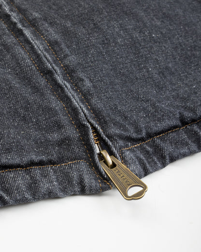 Kapital 14oz BLKxECR Denim T-Back Drizzler JKT - Black x Ecru - Standard & Strange