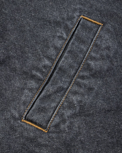 Kapital 14oz BLKxECR Denim T-Back Drizzler JKT - Black x Ecru - Standard & Strange