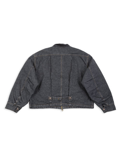 Kapital 14oz BLKxECR Denim T-Back Drizzler JKT - Black x Ecru - Standard & Strange