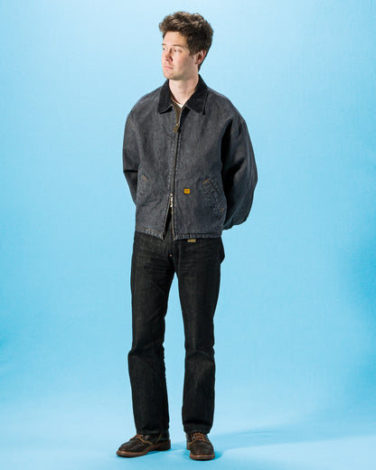 Kapital 14oz BLKxECR Denim T-Back Drizzler JKT - Black x Ecru - Standard & Strange