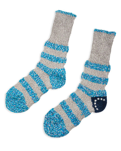 Kapital 56 Yarns Flag Stripe Socks - Blue - Standard & Strange