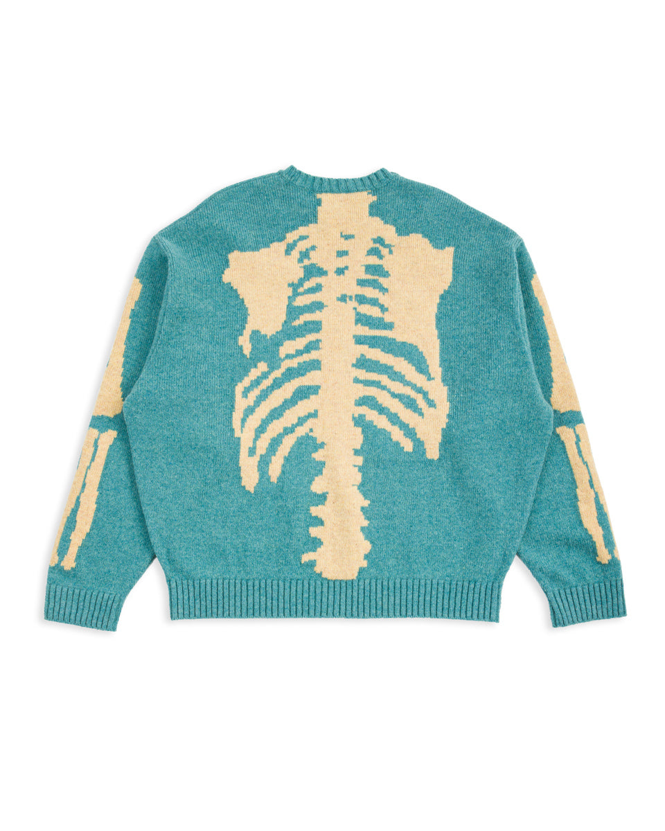 Kapital 5G Wool BONE Crew Sweater - Sax - Standard & Strange