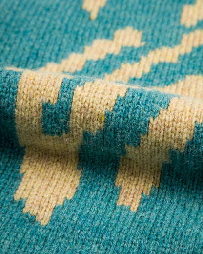 Kapital 5G Wool BONE Crew Sweater - Sax - Standard & Strange