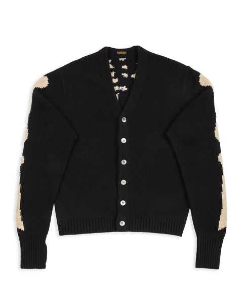 Kapital 5G Wool BONE Short Cardigan - Black 3 – Standard & Strange
