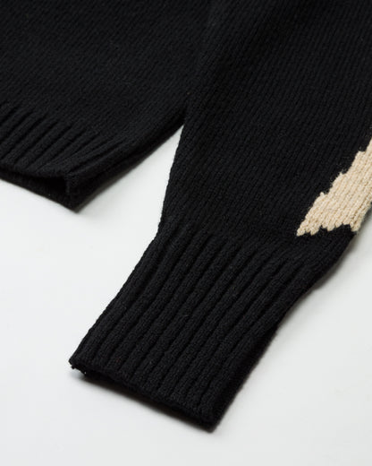 Kapital 5G Wool BONE Short Cardigan - Black 3 - Standard & Strange