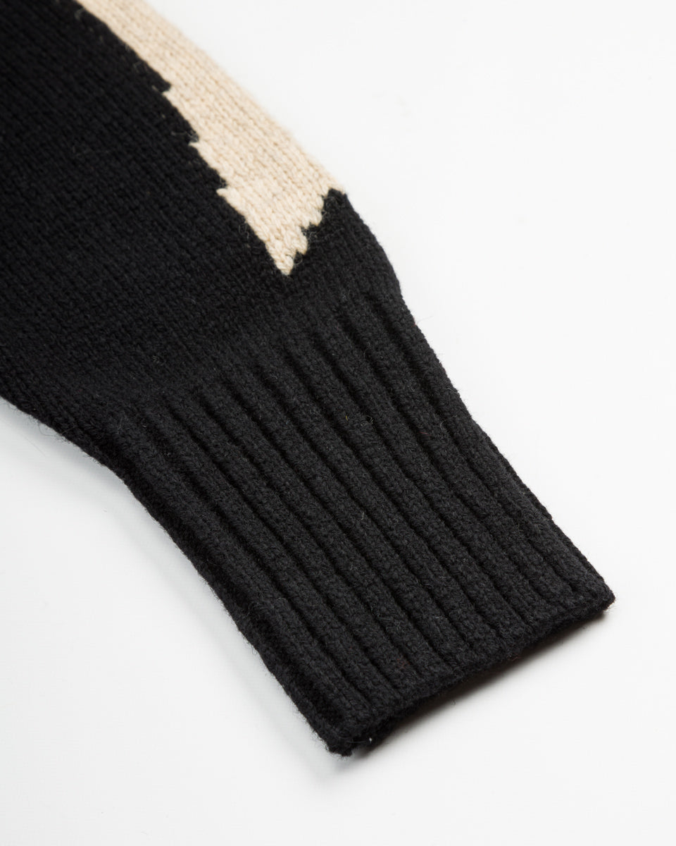 Kapital 5G Wool BONE Short Cardigan - Black 3 - Standard & Strange