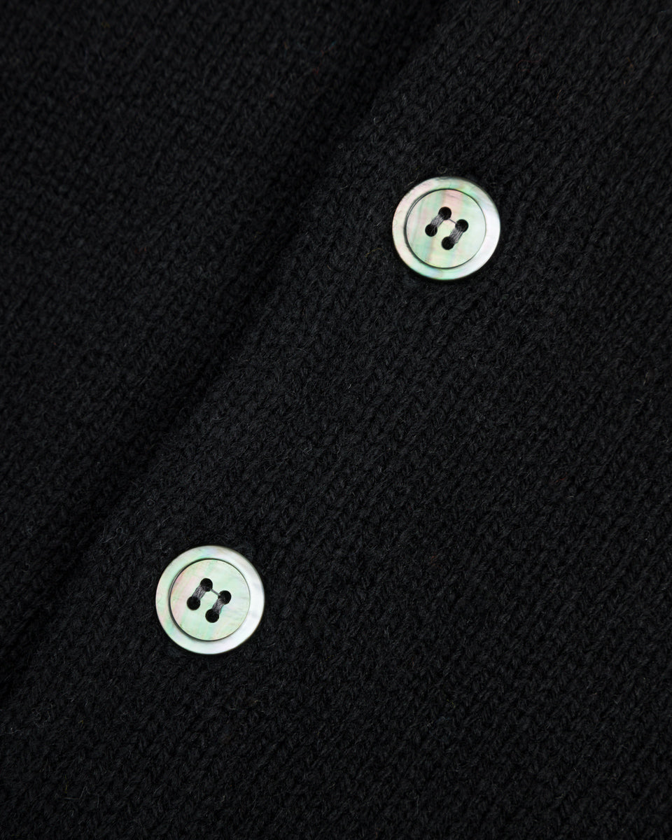 Kapital 5G Wool BONE Short Cardigan - Black 3 - Standard & Strange