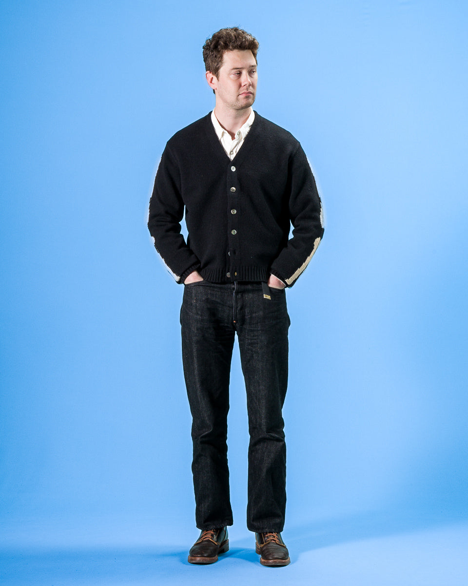 Kapital 5G Wool BONE Short Cardigan - Black 3 - Standard & Strange