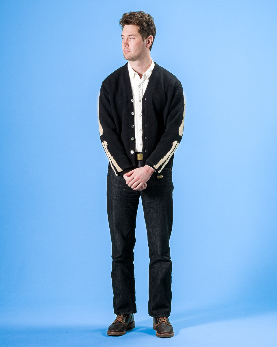 Kapital 5G Wool BONE Short Cardigan - Black 3 – Standard & Strange