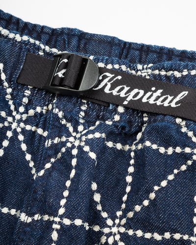 Kapital 8oz Denim FOLK-DOJO EASY Shorts - Dark - Standard & Strange
