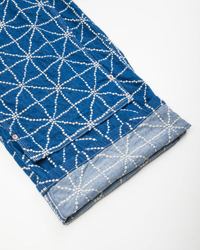 Kapital 8oz Denim FOLK DOJO W-Knee EASY Baggy Pants - Midtone - Standard & Strange