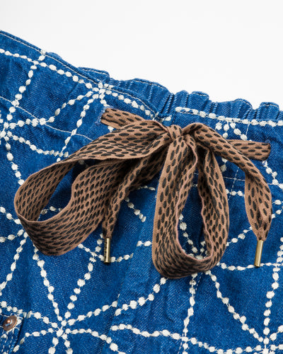 Kapital 8oz Denim FOLK DOJO W-Knee EASY Baggy Pants - Midtone - Standard & Strange