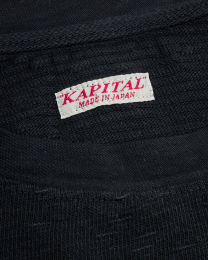 Kapital AMUSE Knit Pocket Long Sleeve T - Black - Standard & Strange