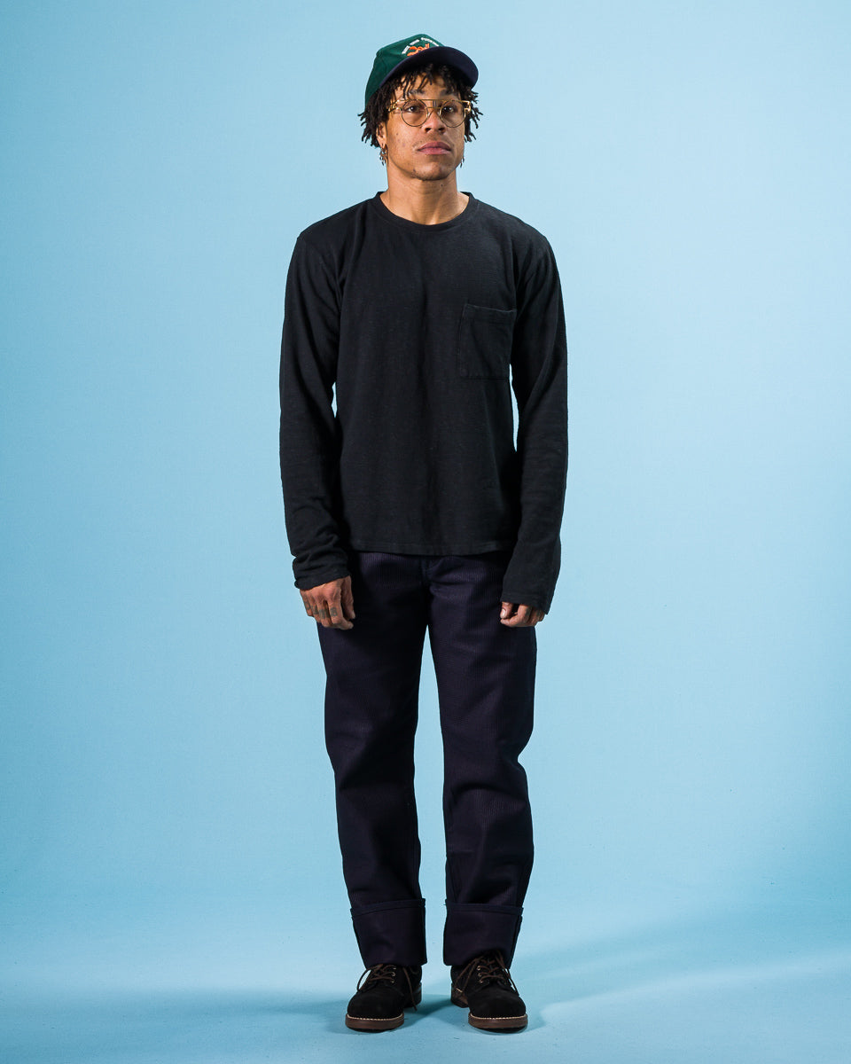 Kapital AMUSE Knit Pocket Long Sleeve T - Black - Standard & Strange
