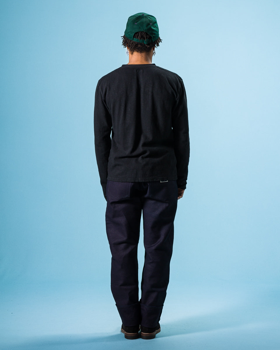 Kapital AMUSE Knit Pocket Long Sleeve T - Black - Standard & Strange