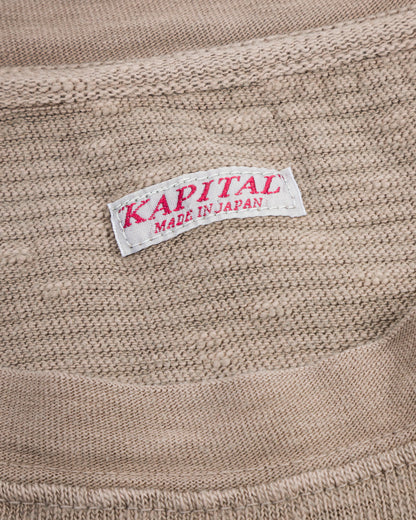 Kapital AMUSE Knit Pocket Long Sleeve T - Charcoal - Standard & Strange