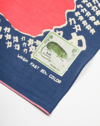 Kapital Fastcolor Selvedge Bandanna (LOVE POWER) - Navy - Standard & Strange