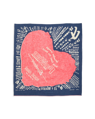 Kapital Fastcolor Selvedge Bandanna (LOVE POWER) - Navy - Standard & Strange