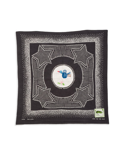 Kapital Fastcolor Selvedge Bandanna (MAGPIE Embroidery) - Black - Standard & Strange