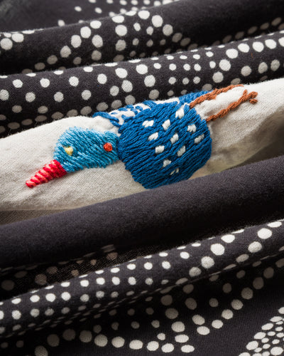 Kapital Fastcolor Selvedge Bandanna (MAGPIE Embroidery) - Black - Standard & Strange