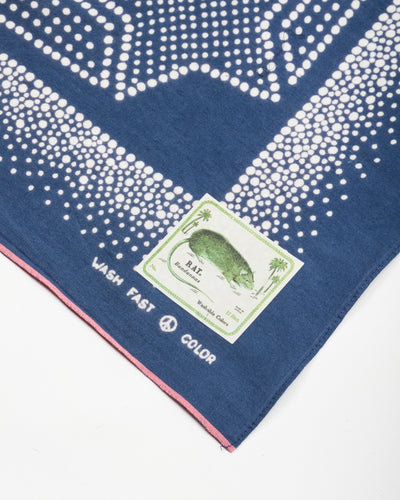 Kapital Fastcolor Selvedge Bandanna (MAGPIE Embroidery) - Navy - Standard & Strange