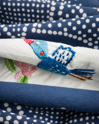 Kapital Fastcolor Selvedge Bandanna (MAGPIE Embroidery) - Navy - Standard & Strange