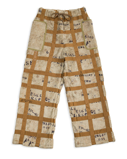 Kapital Fleece PRISONER Craft Tattersall Easy Pants - Beige - Standard & Strange