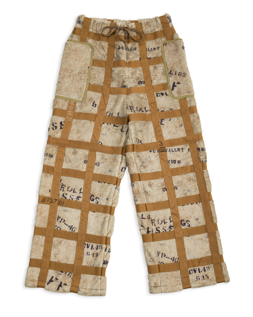 Kapital Fleece PRISONER Craft Tattersall Easy Pants - Beige - Standard & Strange