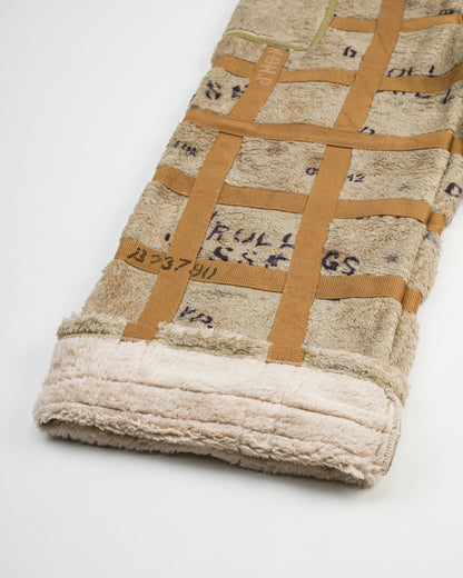 Kapital Fleece PRISONER Craft Tattersall Easy Pants - Beige - Standard & Strange