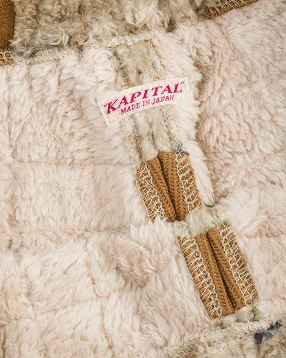 Kapital Fleece PRISONER Craft Tattersall Easy Pants - Beige - Standard & Strange